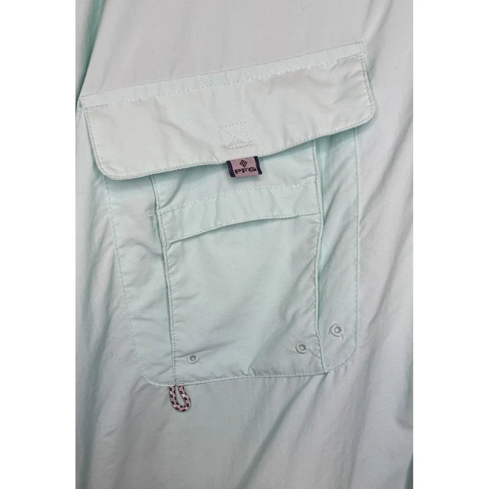 Columbia Bahama Shirt Mens 3X Light Blue PFG Omni Shade Vented‎ Short Sleeve